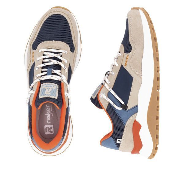 Кроссовки мужские Rieker Sport кожа и замша и текстиль SM-9023 44 бежевый U1300-14 SM-9023_44 фото - купить в Lenuar