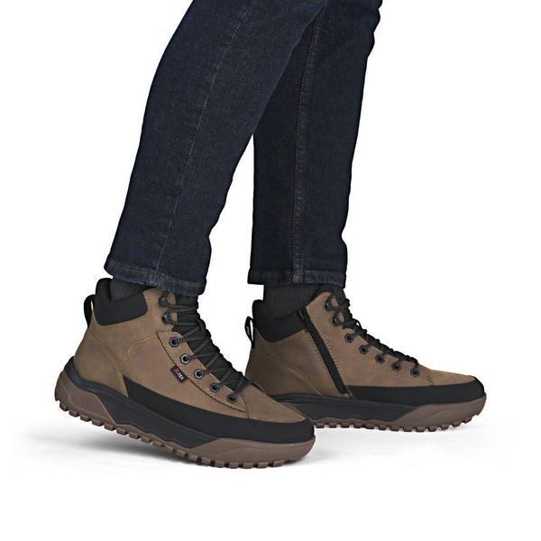 Ботинки мужские Rieker Sport нубук и текстиль ZM-10028 бежевый U1571-20 ZM-10028 фото - купить в Lenuar